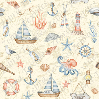 Voyage en mer fond map beige
