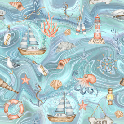 Voyage en mer fond marbré cristal 7