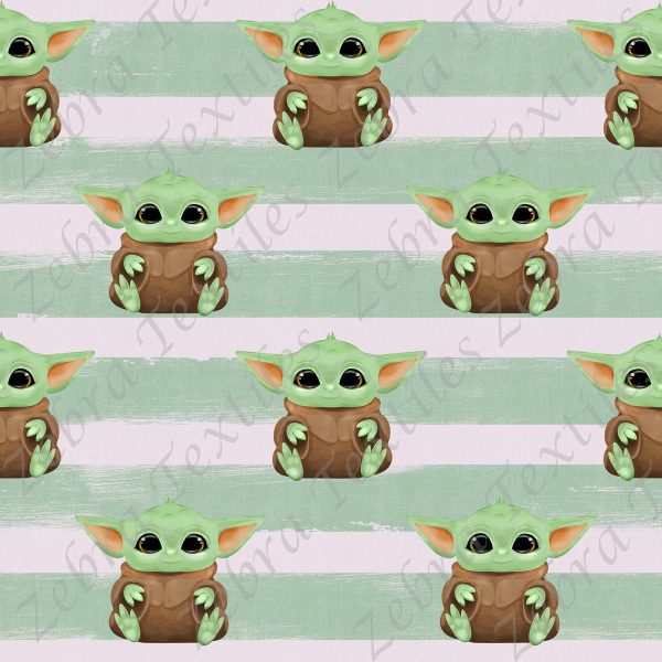 Yodi vaisseau fond ligné planche vert