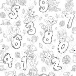Chiffre lion à dessiner