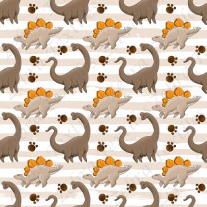 Collection dinosaure fond rayé taupe
