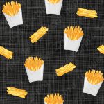 Frite fond noir lin