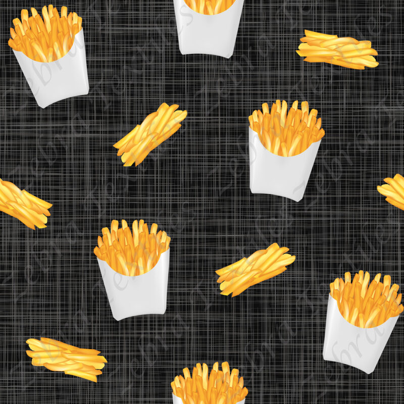 Frite fond noir lin