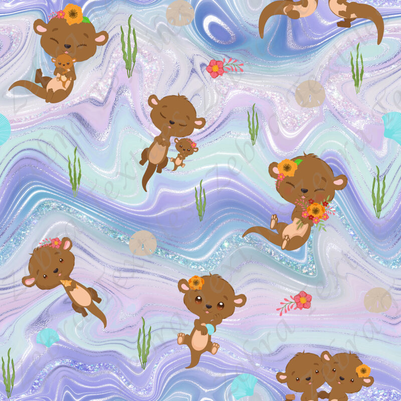 Loutre mignonne fond cristal 17