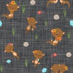 Loutre mignonne fond lin gris 2