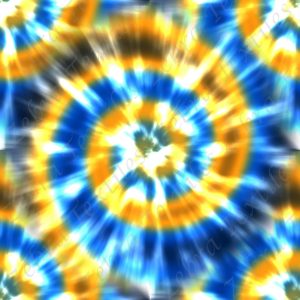 Tie dye orange et bleu