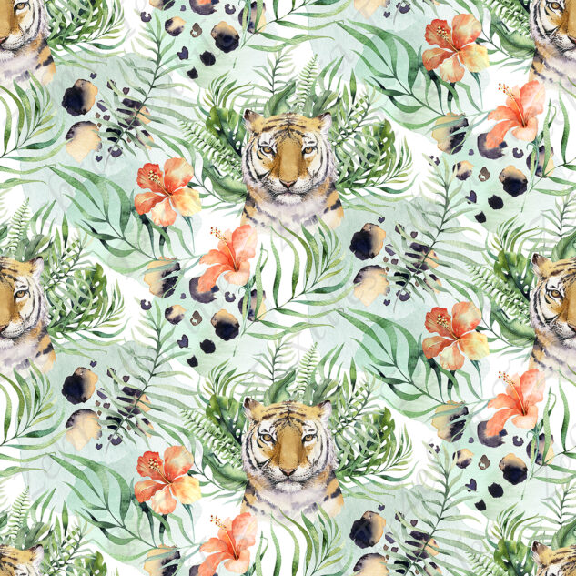 Tigre et feuillage