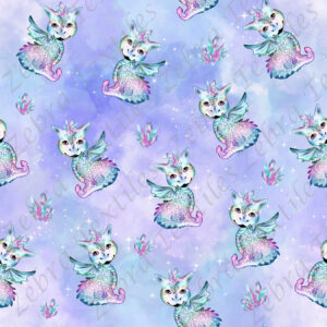 Dragon cristaux fond galaxie bleu 3