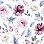 Fleur bourgogne fond blanc