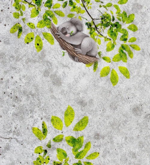 Koala et feuille Panneau de couch