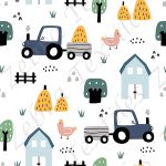 Camion de ferme fond blanc