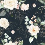 Fleur blanche et feuille verte