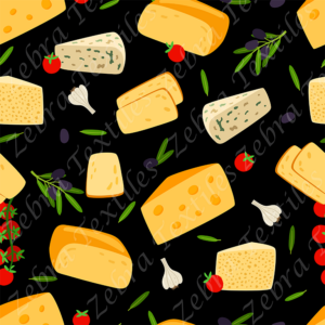 Fromage et olive fond noir