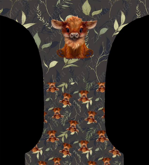 Vache et feuillage
