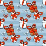 Collection Noël cadeau fond bleu