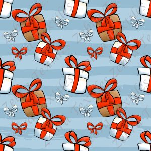 Collection Noël cadeau fond bleu