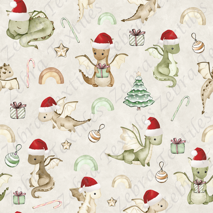 Dragon et arc-en-ciel boho de Noel