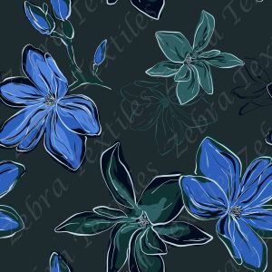 Fleur moderne bleu et aqua