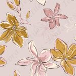 Fleur jaune et rose moderne