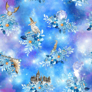 Harry fleur bleue fond