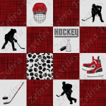 Hockey rouge plaid