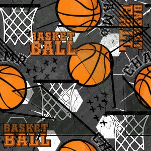 Basket-ball fond gris