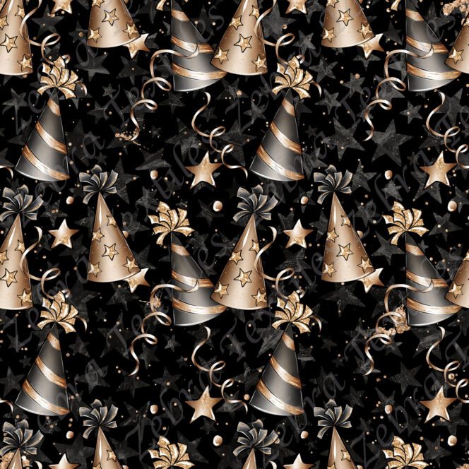 Chapeau de fête chic fond noir