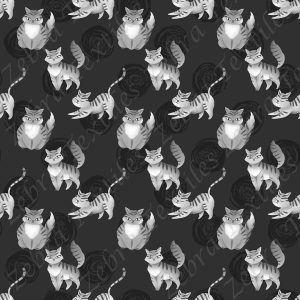 Chat gris tigré