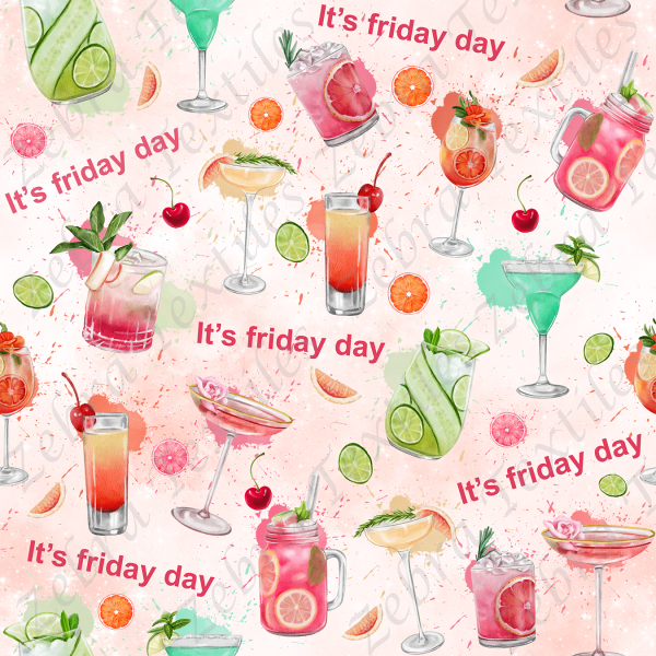 Cocktail it's friday day fond rose orangé
