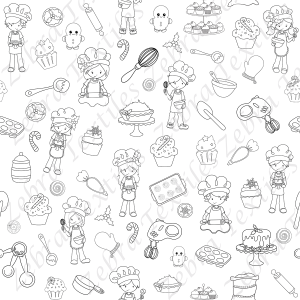 Journée cuisine de Noël à dessiner