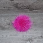 Pompon vraie fourrure rose fushia pointe pâle