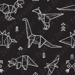 Dino origami blanc