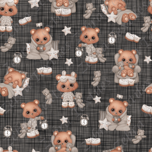 Ourson dodo fond lin gris 3