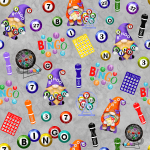Bingo et gnome fond gris * Exclusif *