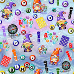 Bingo et gnome fond marbré cristal 11