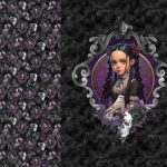 Fille horrifique fond noir