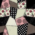 Patchwork rose et fleur