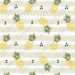 Ananas et triangle noir fond rayé