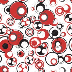 Cercle rouge et noir fond blanc
