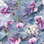 Hibou et fleur mauve