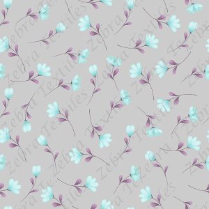 Petite fleur bleue fond gris