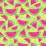 Tranche de melon fond vert