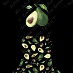 Avocat fond noir