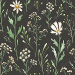 Fleur d'été aquarelle fond gris