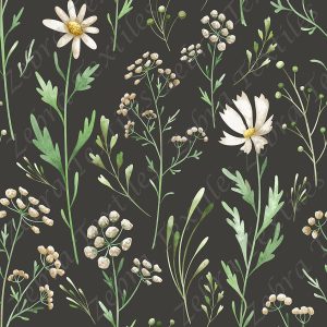 Fleur d'été aquarelle fond gris
