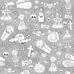 Halloween vampire fond gris à dessiner