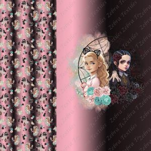 Ombre et lumière fond rose et noir Panneau doudou
