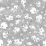 Poisson fond gris à dessiner