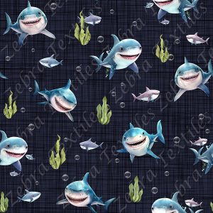 Requin et algue fond lin marine