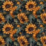 Tournesol fond feuillage